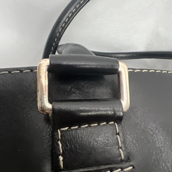 Michael Kors Womens Black Leather Satchel Bag Purse Handbag - Picture 8 of 16